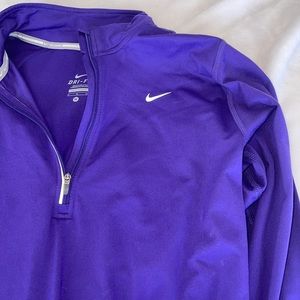 Bright Purple Nike Dry-Fit Workout Long Sleeve Top